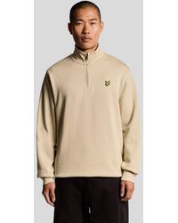 Lyle & Scott - Katoenen Loopback 1/4 Zip Sweatshirt - Lyst