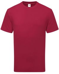 Fruit Of The Loom - Adult Pure Cotton T-Shirt (Cranberry) - Lyst