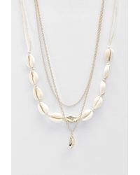 Boohoo - Shell Multi Layer Choker Necklace - Lyst