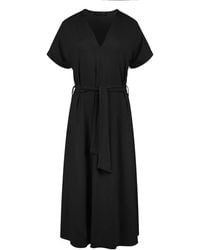 Conquista - Jersey Belted Midi Dress - Lyst