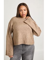Boohoo - Plus Crew Neck Jumper - Lyst