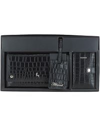 Ashwood Leather - 'Wise Tour' Croc Print Real Gift Travel Set - Lyst