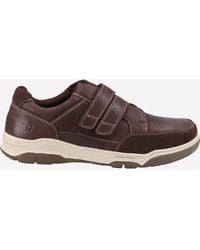 Hush Puppies - Fabian Double Strap Leder Herren Braune Slipper - Lyst