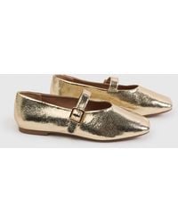 Boohoo - Extra Wide Fit Square Toe Ballet Flats - Lyst