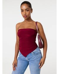 Pink Vanilla - Ruched Slinky Bandeau Top - Lyst