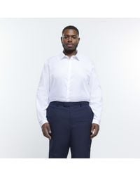 River Island - Egyptian Shirt Big & Tall Textured Cotton - Lyst