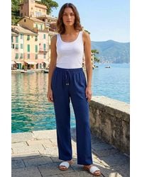 Roman - Petite Linen Mix Trousers - Lyst