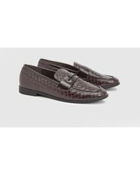 Wallis - Billie Faux Leather Woven Loafers - Lyst