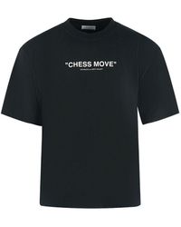 Off-White c/o Virgil Abloh - Skate Fit Chess Move Logo Black T-shirt - Lyst