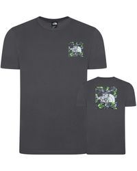 The North Face - M Box Exploration T Shirt Anthracite Cotton - Lyst