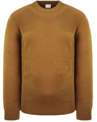 Lacoste - Effen Bruine Trui - Lyst