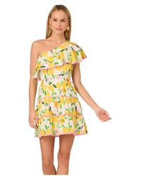 Adrianna Papell - Printed Short Dress - Lyst