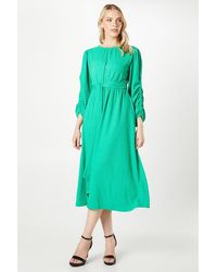 PRINCIPLES - Textured Jersey Belted Midi Dress - Lyst