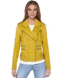 Infinity Leather - Brando Biker Jacket-Constantia Lamb Leather - Lyst