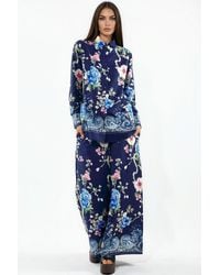 Msn-Collection - Floral Shirt And Wide-Leg Trousers Set - Lyst