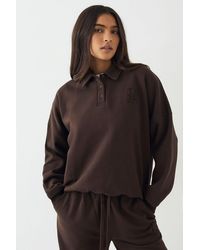 DSGN Studio - Self Fabric Applique Collared Sweatshirt - Lyst