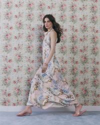 River Island - Slip Maxi Dress Halter Neck Floral - Lyst
