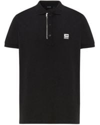 DIESEL - T-Harry Zip Closure Polo Shirt Cotton - Lyst