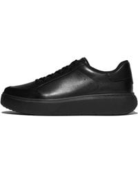 Fitflop - Dames Fit Flop Rtg Leer/suède Trainers In Zwart - Lyst