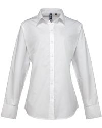 PREMIER - Ladies Supreme Poplin Long-Sleeved Formal Shirt - Lyst