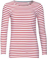 Sol's - Ladies Marine Long Sleeve Stripe T-Shirt Cotton - Lyst