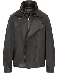 Infinity Leather - Lamb Big Bomber Biker Blouson Oversized Jacket - Lyst