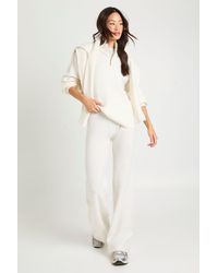 Boohoo - Tall Super Soft Zip Neck Oversized Jumper And Wide Leg Trouser Co-Ord - Lyst