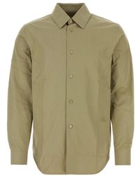 Burberry - Equestrian Knight-motif Overhemd Met Knopen Hunter Green Casual Shirt - Lyst