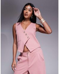 ASOS - Co-Ord Asymmetric Waistcoat Top - Lyst