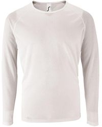 Sol's - Sportief T-shirt Met Lange Mouwen (wit) - Lyst