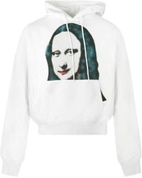 Off-White c/o Virgil Abloh - Off- Mona Lisa Print Logo Hoodie Cotton - Lyst