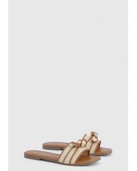 Boohoo - Contrast Bow Detail Sliders - Lyst