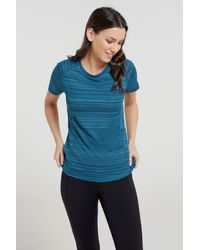 Mountain Warehouse - 'Endurance' Striped Tee Sun Protection Everyday Gym T-Shirt - Lyst