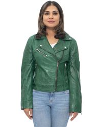 Infinity Leather - Classic Biker Brando Jacket-Baku - Lyst