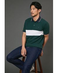 MAINE - Chest Detail Pique Polo Shirt Cotton - Lyst
