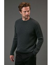 MAINE - Premium Pure Cotton Cable Crew Neck Jumper - Lyst