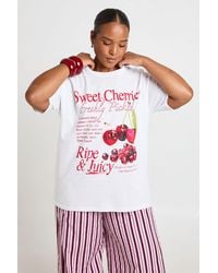 Boohoo - Plus Sweet Cherries Printed T Shirt - Lyst