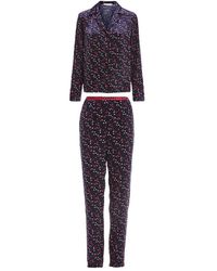 Tommy Hilfiger - Jeans Pyjamas In Black Print Cotton - Lyst