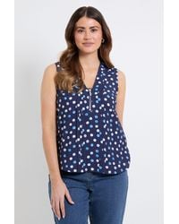 Wallis - Pleated Zip Detail Cami Top - Lyst