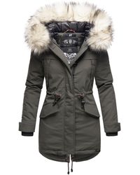 Navahoo - Premium Winterjas Lady Like – Klassieke Parka Met Afneembare Kunstbontkraag - Lyst