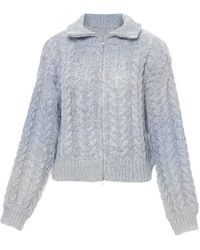myMo - Vest Blauw Wol Wit - Lyst