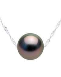 Ateliers Saint Germain - Necklace Real Cultured Tahiti Pearl Passing Through Round 9-10 Mm - Lyst