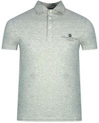 Aquascutum - London Bold Logo Polo Shirt Cotton - Lyst