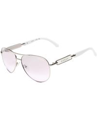 Guess - Gray Metal Sunglasses - Lyst