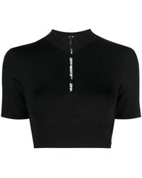 Off-White c/o Virgil Abloh - Zip Logo Crop Tee Nylon - Lyst