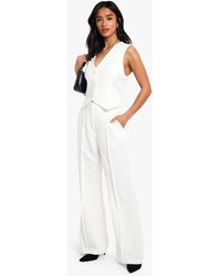 Boohoo - Petite Essentail Flare Leg Trouser - Lyst