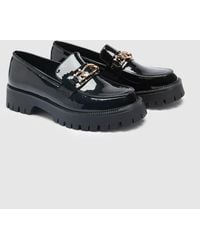Faith - Jackie Faux Leather Trim Detail Chunky Loafers - Lyst