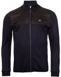 Calvin Klein - Solid Patterned Full Zipper Ribbed Cuff Zipped Pocket Jacket - Lyst
