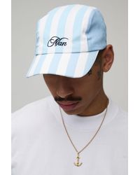 BoohooMAN - Script Stripe Country Manor Cap - Lyst