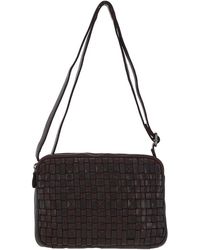 Ashwood Leather - 'Perfezione' Three Section Vintage Woven Shoulder Bag - Lyst